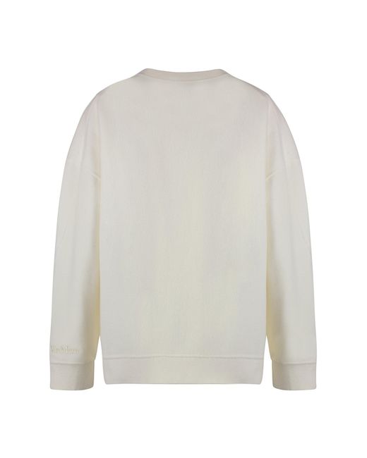 Max Mara White Elvira Wool And Cashmere Sweater