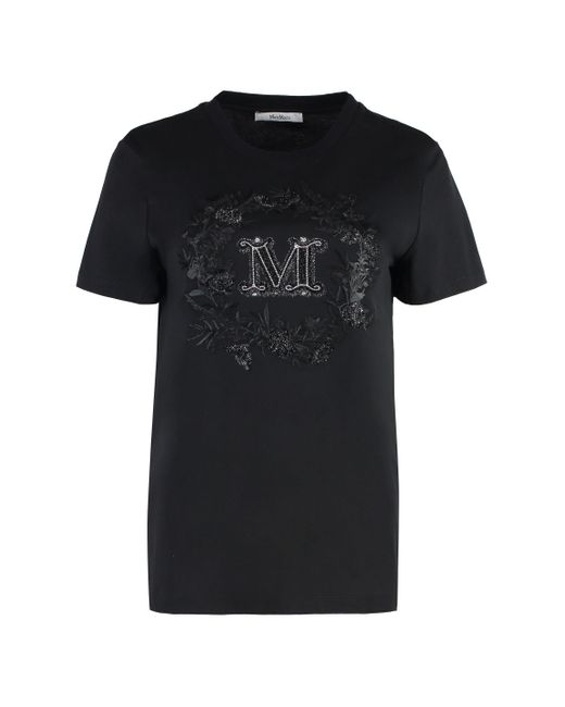 Max Mara Black Cotton T-shirt