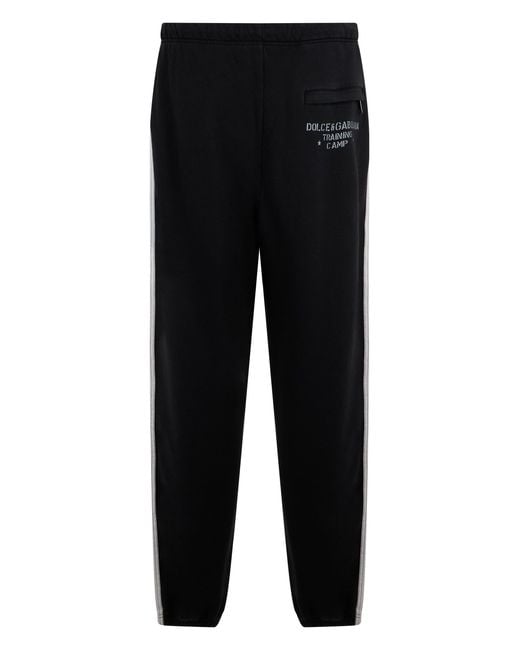 Dolce & Gabbana Black Sports Trousers for men