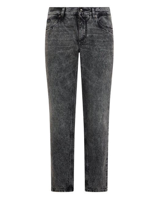 Dolce & Gabbana Gray Denim Trousers For for men