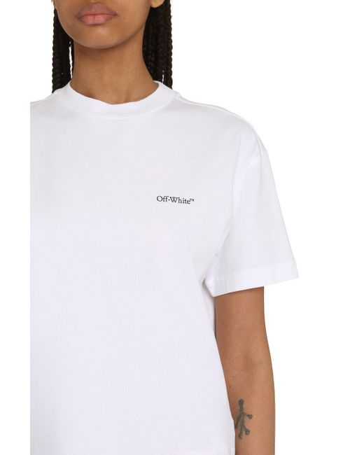 Off-White c/o Virgil Abloh White Cotton Crew-neck T-shirt