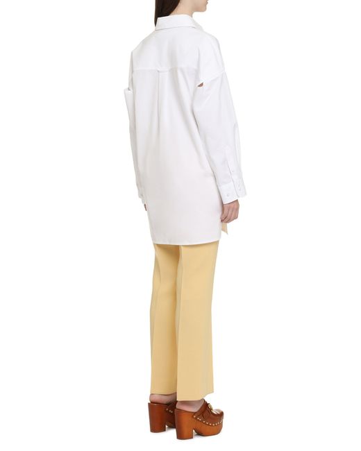 Gucci White Shirt Heavy Cotton Popeline/Mo