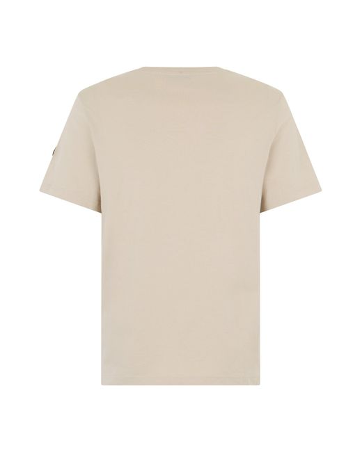 T-shirt in Cotone con Stampa di Moncler in Natural da Uomo