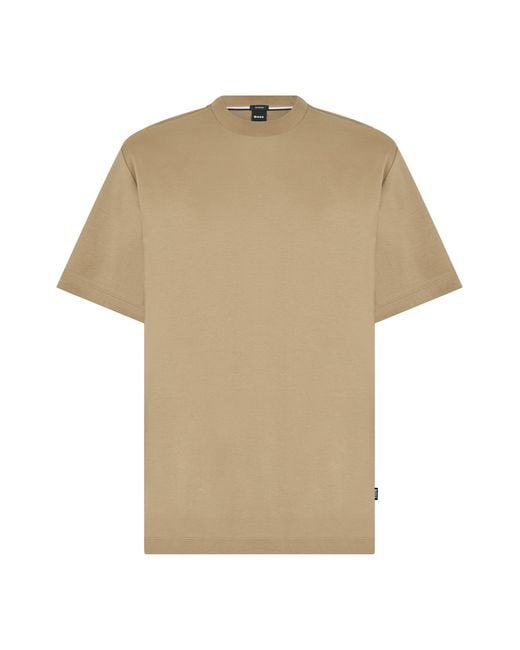 Boss Natural Cotton T-Shirt With Short Sleeves for men