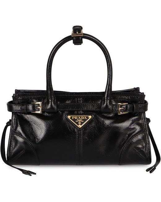 Borsa a mano Bonnie mini in pelle di Prada in Black