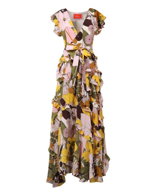 LaDoubleJ Metallic Printed Silk Dress