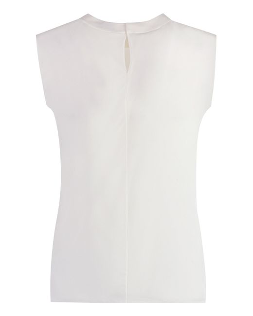Saint Laurent White Silk Top