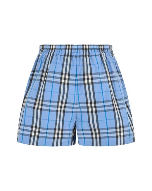 Burberry Blue Plaid Shorts