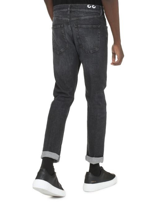 Dondup Blue Icon Stretch Cotton Jeans for men