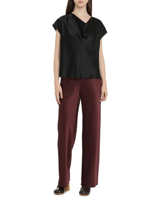 Vince Black Silk Blouse