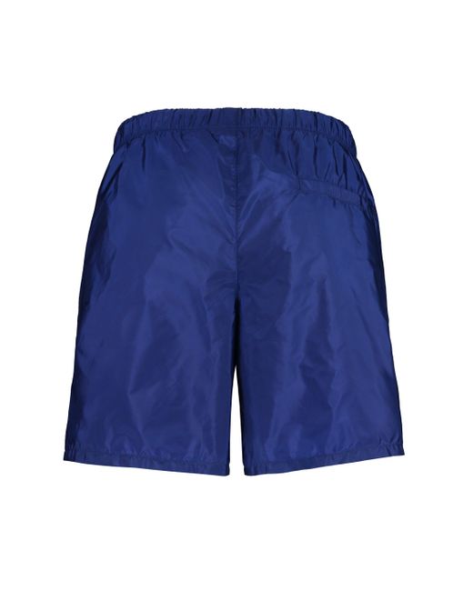 Shorts da mare in nylon di Prada in Blue da Uomo