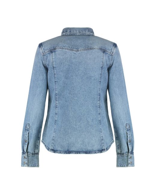 DIESEL Blue De-Waves Denim Shirt