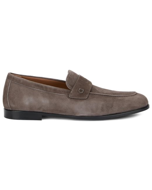 Ferragamo Brown Suede Loafers for men