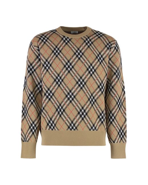 Burberry Natural Crew Neck Sweater for men
