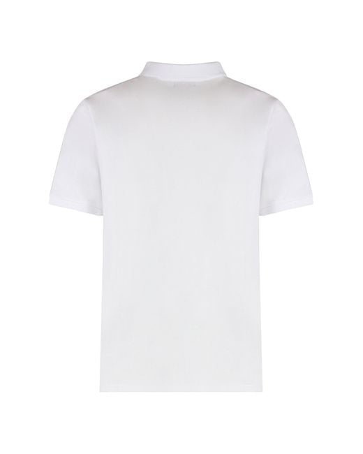 Woolrich White Cotton-Piqué Polo Shirt for men