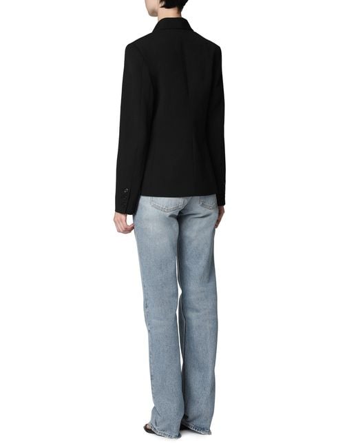 Pinko Black Giappone Single-Breasted One Button Jacket