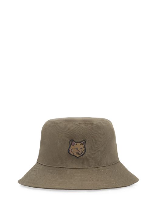 Cappello da baseball con logo di Maison Kitsuné in Brown da Uomo