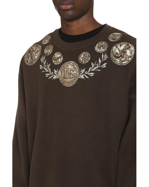 Dolce & Gabbana Gray Crew-neck Sweatshirt for men