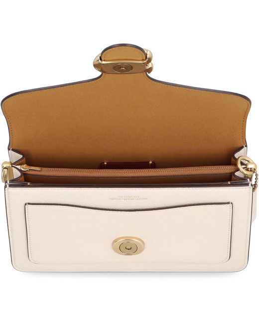 COACH Natural Tabby 26 Chalk Leather Shoulder Bag
