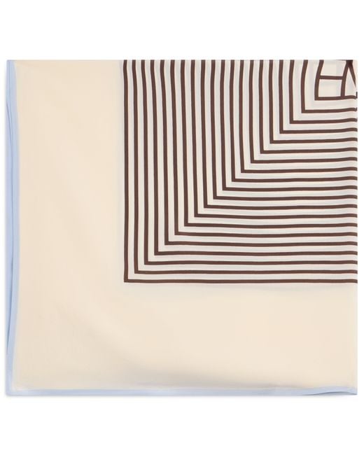 Totême  White Silk Scarf
