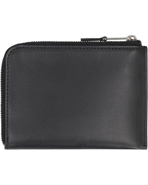 Palm Angels Black Leather Card Holder for men