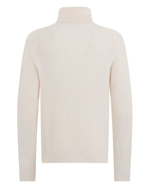 Slowear White Turtleneck Sweater for men