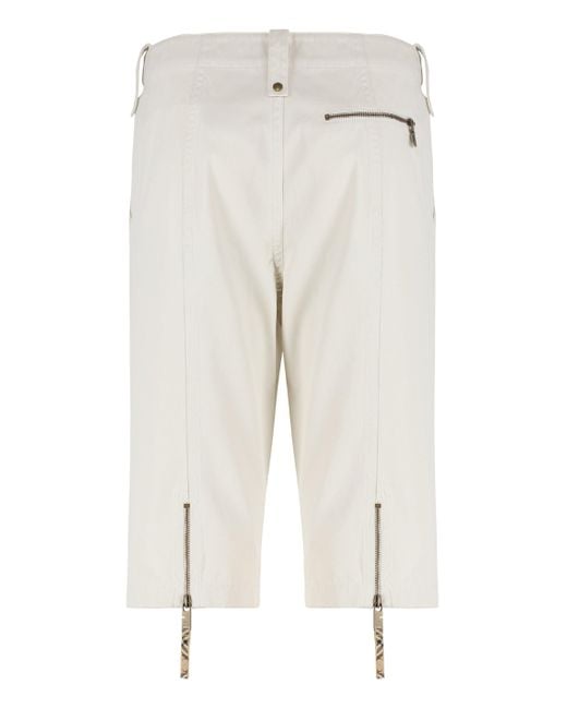 Bermuda Capri in cotone di Burberry in White