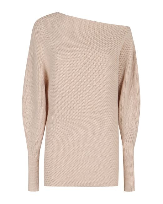 Philosophy Di Lorenzo Serafini Natural One-Shoulder Sweater