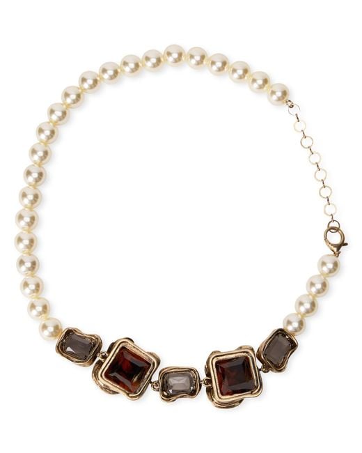 Weekend by Maxmara Metallic Bracelet With Pearls