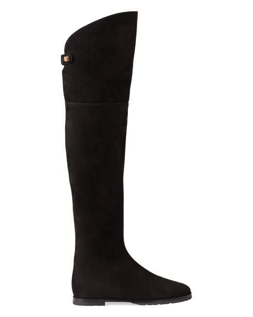 Maison Skorpios Black Stefania Over-The-Knee Boots