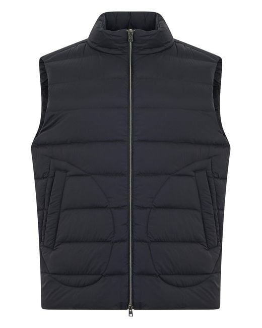 Herno Black Padded Gilet With Zip for men