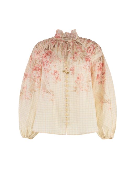 Blusa in ramié di Zimmermann in Natural
