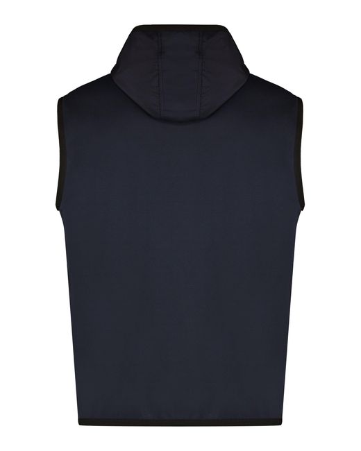 Dolce & Gabbana Blue Sporty Vest With Zipper for men