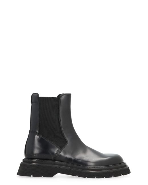 DSquared² Black Leather Chelsea Boots for men