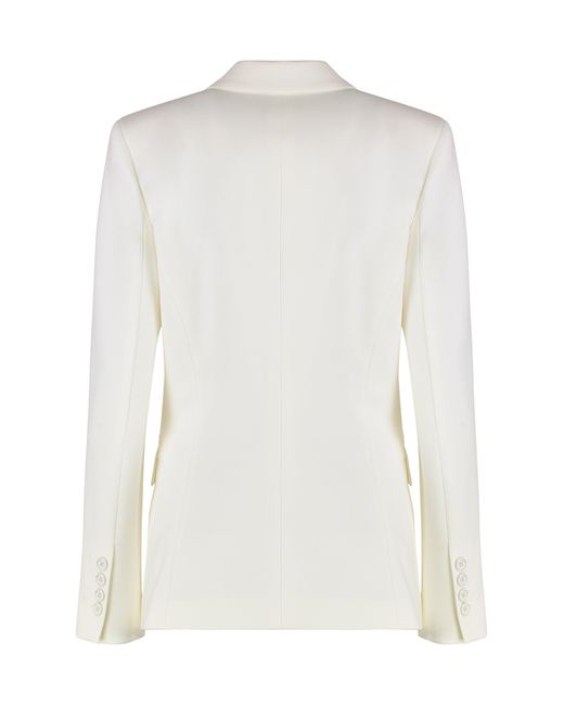 Pinko White Single-Button Blazer