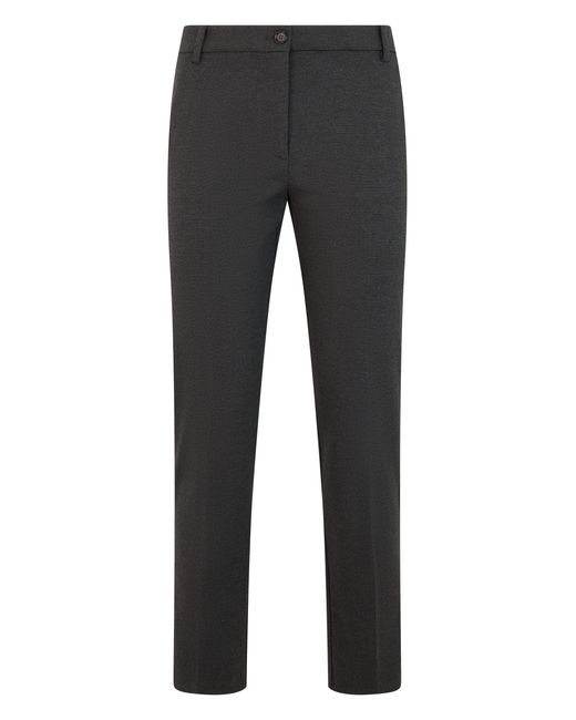 Pinko Gray Slim Fit Trousers With Elastic Waist And Slight Flare