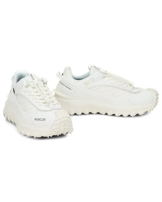 Moncler White Sneakers With High Sole for men