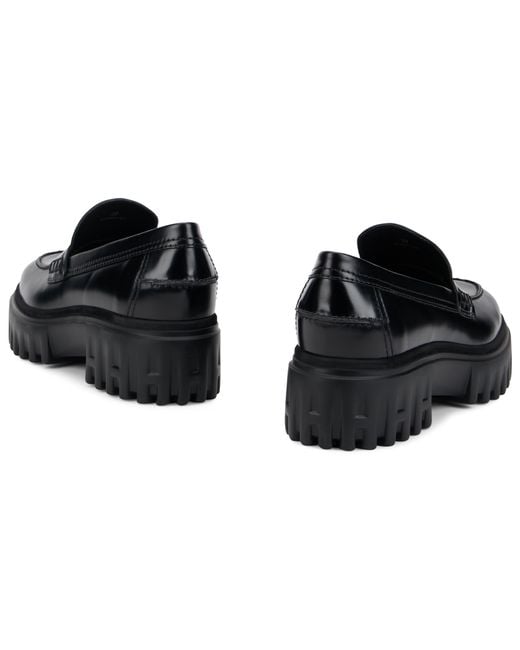 Hogan Black Leather Slip-On