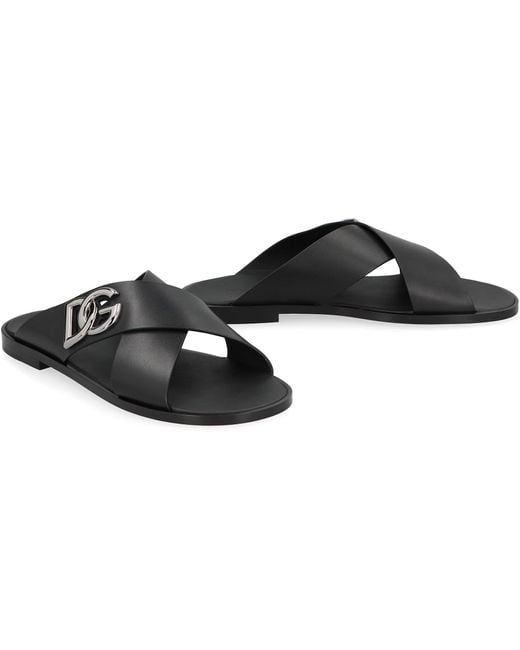 Dolce & Gabbana Black Sandals for men
