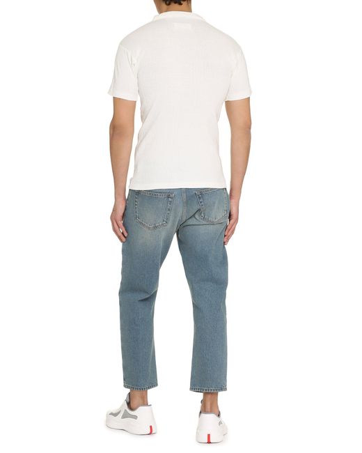 Maison Margiela White Cotton Knit T-Shirt for men