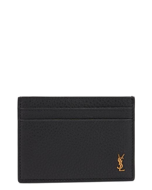 Saint Laurent Black Tiny Cassandre Card Holder for men
