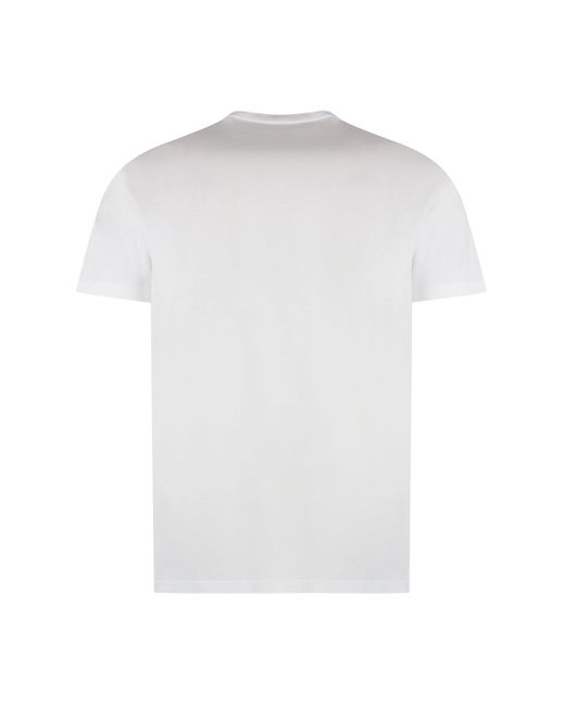 T-shirt girocollo in cotone di DSquared² in White da Uomo