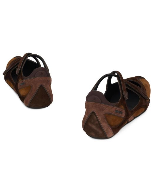 The Attico Brown Ballet Flat With Hook Closure