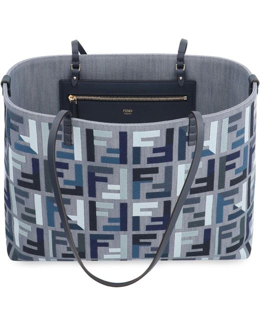 Fendi Blue Roll Large Tote-Bag