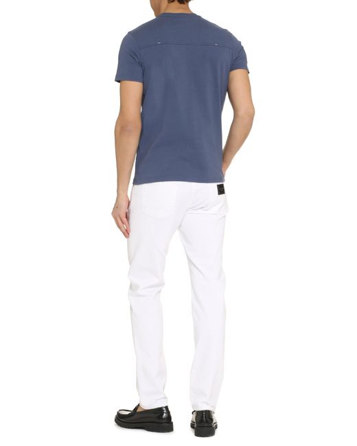 K-Way Blue Logo Cotton T-shirt for men