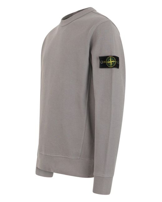 Stone Island Gray Sweatshirt With Logo for men