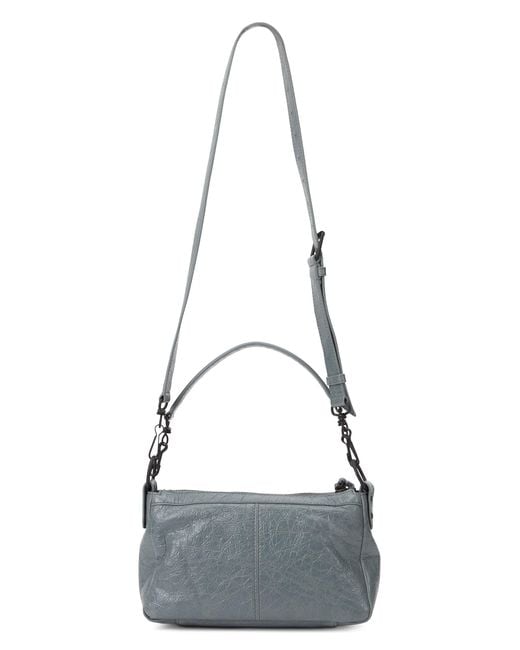 Balenciaga Gray Le City Moto Mini Lambskin Shoulder Bag