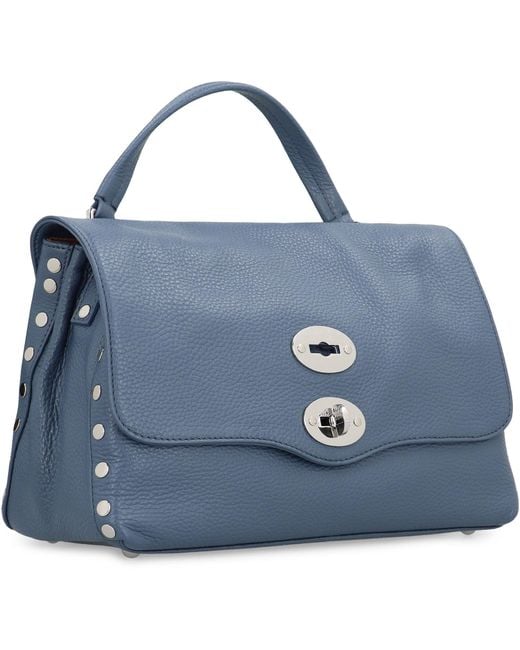 Borsa a mano Postina S in pelle di Zanellato in Blue