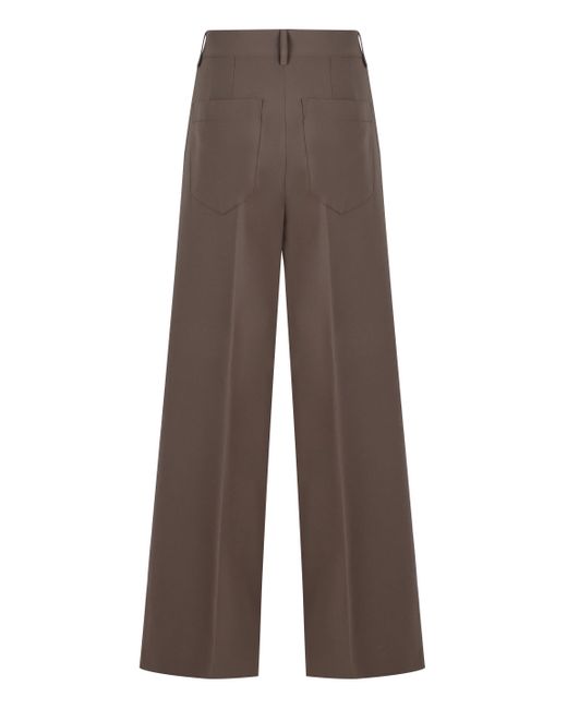 Philosophy Di Lorenzo Serafini Brown High-Waist Wide-Leg Fashion Trousers