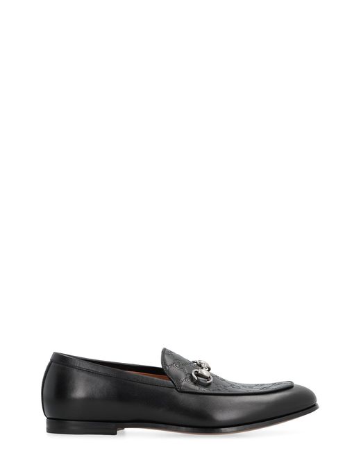 Gucci Black Leather Loafers for men